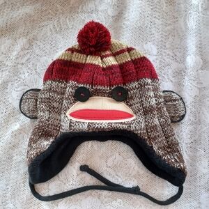 EXPLICIT BRAND KNIT SOCK MONKEY HAT ONE SIZE FITS MOST INTENDED FOR 14 AND OLDER